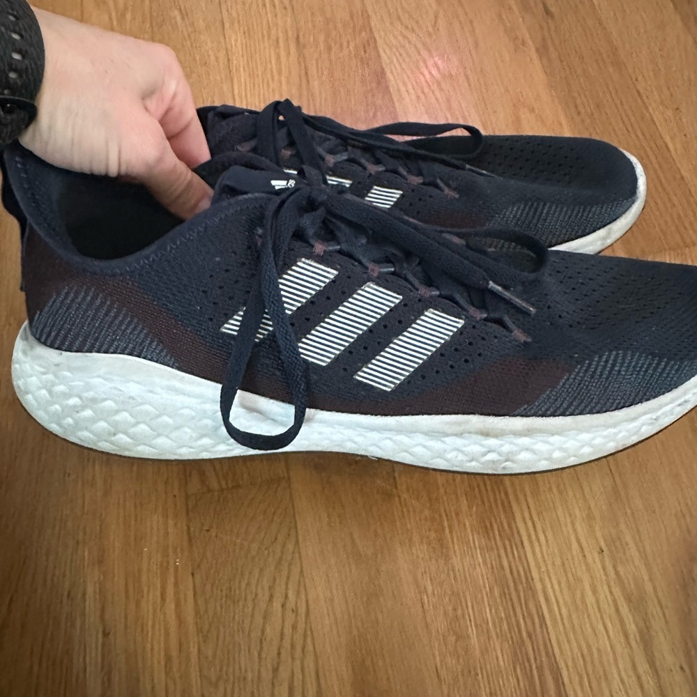 Adidas Dark Sneakers with White Sole